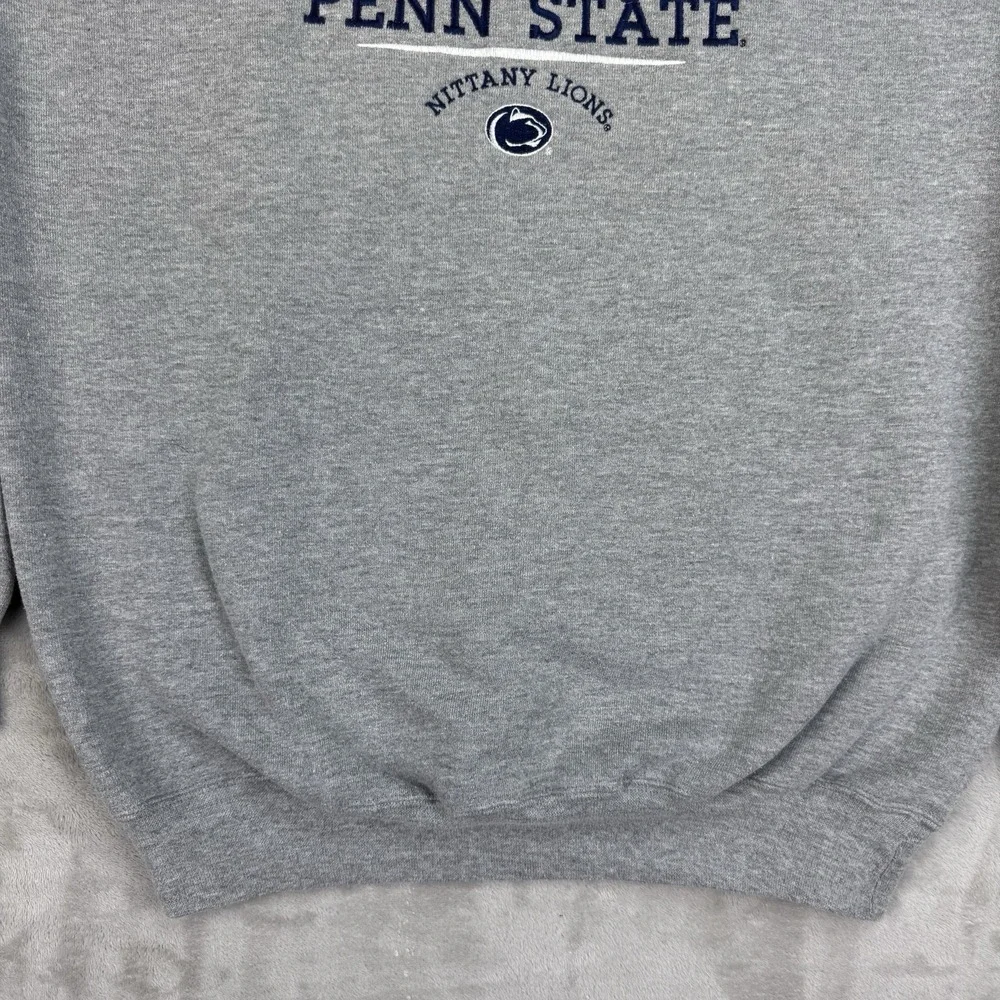 Vintage Penn State Nittany Lions Crewneck Sweatshirt‎ Mens L Gray College Logo